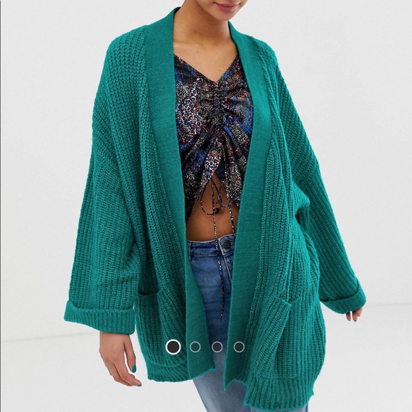 Noisy may Sweaters - 💛💜3 for $20 💜💛 Noisy May Teal Knit Cardigan